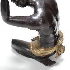 Pair of Bronze Blackamoor Figural Pedestals (Lot 1312 ...