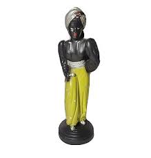 Vintage 1950's Black CHALKWARE Woman Sultan Genie ...