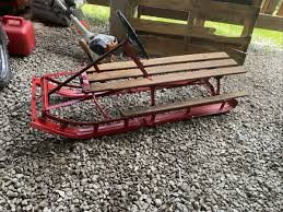 Antique Snow Sled With Steering And Brake In Very ...