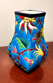 Vintage Signed Emaux d'Art LONGWY Floral Hand-Painted ...