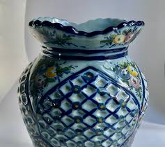 Tall P. L. Valado Alcobaca Portugal Blue Hand Painted ...