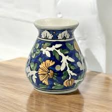 Hand Painted Ceramic Aroma Oil Diffuser Set of 1 (Blue 4.5 ...