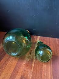 Vintage Green Glass Lightbulb Bottles: Kitsch Novelty Decor - Etsy