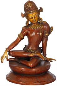 11" Rain God Indra In Brass | Handmade | Made In India | Exotic India Art