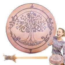 Wooden Drum - Shaman Hand Drum, Drumstick, Moon Drum Alchemical Vegan Shaman/Wooden Drum Sound Healing Tool Ideal for Meditation and Reflection, Shaman Drums by Made : Amazon.ca: Musical Instruments, Stage & Studio
