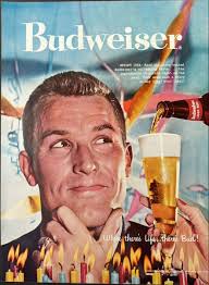 1958 Budweiser Beer Vintage Magazine Color Print Ad Where ...
