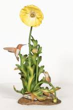 Sold at Auction: Boehm Porcelain Rufous Hummingbirds Figurine