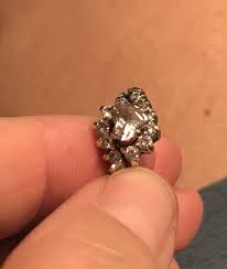 Diamond HEART Circled By Small Diamonds Wedding Set 14K ...