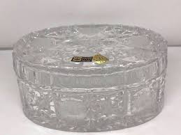Bohemian Oval Cut Lead Crystal Triket Box Jewellery Box ...