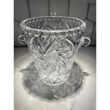 Mid to Late 20th Century Crystal Ice Bucket | Chairish