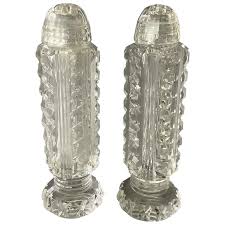 Similar Items to Vintage Elegant Cut Crystal Salt and Pepper ...