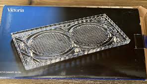 Victoria Bohemia Tray 24% LEAD CRYSTAL! New In Original Box ...