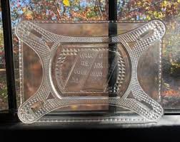 Antique Give Us This Day Our Daily Bread Pressed Glass ...