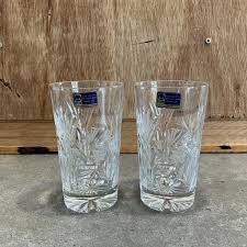 LAUSITZER Lead Crystal Tumblers: Hand-cut Pinwheel Glasses ...