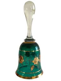 Bohemian Emerald Green Gold Gilt Czech Crystal Glass Hand ...