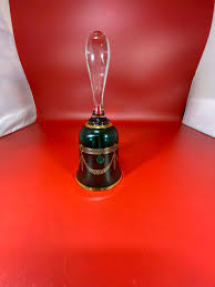Vintage Czech Bohemian Green Glass Bell - Etsy