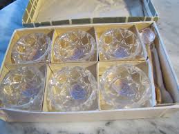 6 Vintage Czech Bohemia glass salt sellers 5 spoons | eBay