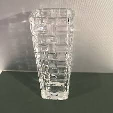 Mikasa Heavy Clear Glass Square Flower/Bud Vase ...