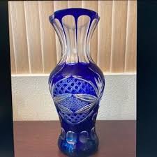 Bohemian Traders | Art | Vintage Bohemian Cobalt Blue Glass Decanter With Gold Leaf Italy | Poshmark