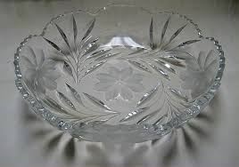 Signed American Brilliant Pairpoint Viscaria Floral Cutting Cut Glass Salad Bowl | eBay