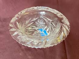Exceptional Cut Crystal Bowl With Intaglio Pattern and Rolled Rim, Vintage, Antique Glass - Etsy
