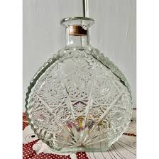 Vintage 60s decanter bottle with cork Anchor hocking pressed glass – Porch Light Vintage