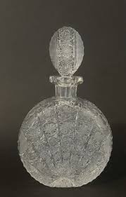 Vintage Bohemian Czech Crystal Queen Lace Round Disk Decanter w/ Stopper 10.5” | eBay