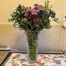 Vase 12" Flower Vases, Tall Crystal Vase, Crystal Clear Glass Vases for Flowers, Modern Large Glass Home Office Decor for Living Room Dining Table Centerpieces, Birthday and Wedding : Amazon.ca: Home