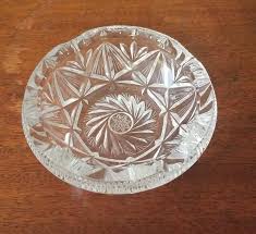 Vintage Bohemia Czech Crystal Ashtray Dish Round 6×6 ...