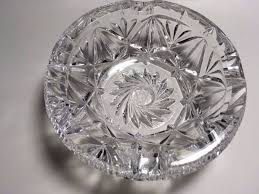 Decorative Unusual Gorgeous Engraved Crystal Ashtray or ...