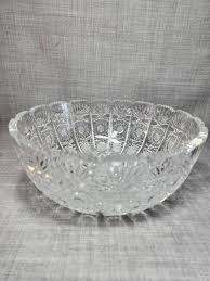 Antique Bohemian Cut Crystal Centerpiece Bowl, 9 1/8 In. Large Bohemian Crystal Bowl - Etsy