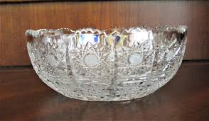 Bohemia Czech Crystal Bowl, 6" Wide, hand cut, Queen Lace | eBay