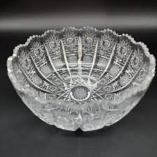 Bohemian Crystal Bowl Large 9" / 22.9 cm Bowl Hand-Cut Decorative Serveware Bowl | eBay Australia