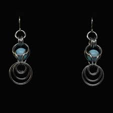 Turquoise and Stainless Steel Earrings | curningphoto