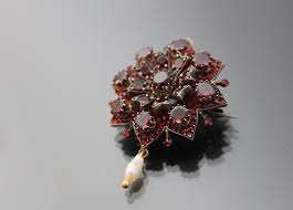 Antique Victorian Locket. Bohemian Garnet Pendant. Cluster ...