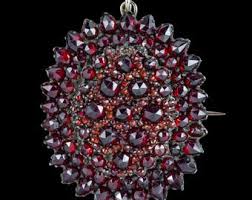 Antique Victorian Bohemian Garnet Locket Brooch - Etsy