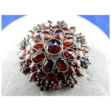Vintage Bohemian Garnet Pin. For Sale at Ruby Lane