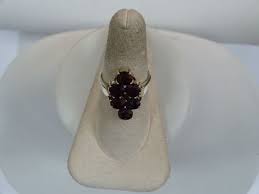 BOHEMIAN GENUINE 8K 333 YELLOW GOLD GARNET RING SZ 8.25 | eBay UK