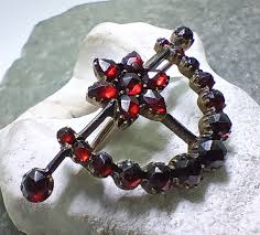 1900s Antique Victorian Period Bohemian Garnet Brooch Unusual Design | eBay
