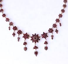 Antique Bohemian Garnet Necklace Collier Tomback | eBay