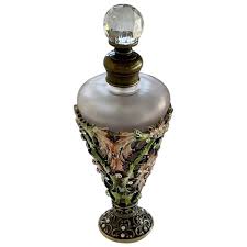 Perfume Bottle, Glass,Metal. For Sale at Ruby Lane