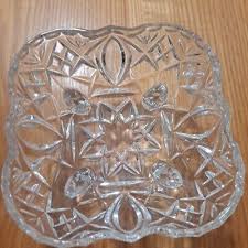 Bohemian Czech Crosshatch Textured Crystal Covered Compote Candy Bowl Dish VTG | eBay