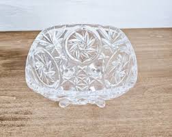 Vintage Lausitzer Glass 24% Lead Crystal Footed Candy Dish & Lid Germany - Etsy