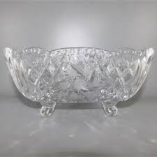13 Heavy Crystal Square Footed Bowl 8 1/ 2 x 4 1/2 | EstateSales.org