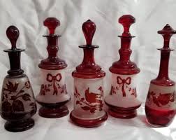 Antique Ruby-stained Glass Scent Bottles - Choice - Etsy