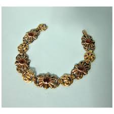 Ornate Mid-20th Century Gold Filled Repousse Link Bracelet ...