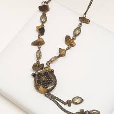 Nancy & Rise | Jewelry | Vintage Nancy Rise Flower Tiger Eye ...