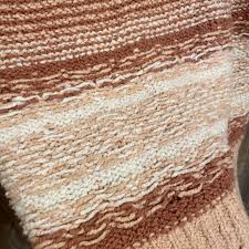 Free People Cozy Cabin Chunky Knit Boho Ivory Peach... | Depop