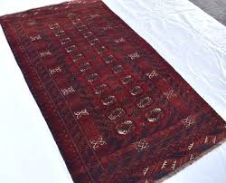 Antique Afghan Persian Bokhara Area Rug 4x6 ft Hand Knotted ...