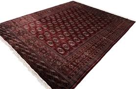 Luxe Bokhara Maroon Wool Rug - Kebabian's Rugs
